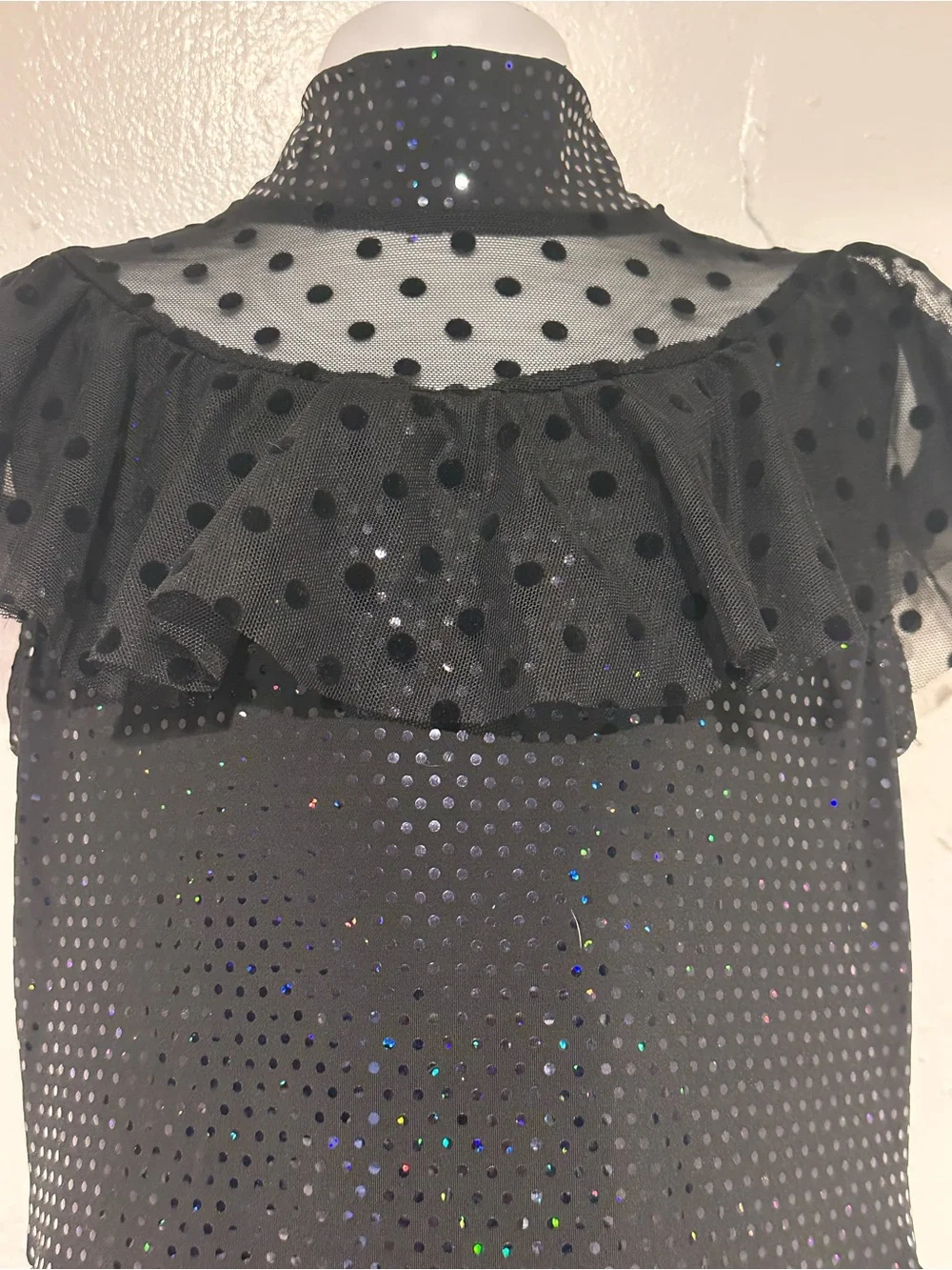 A Wish Come True Black Polka Dot Tulle Dance Costume Dress Goo Goo Muck